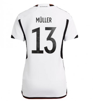Maillot de foot Allemagne Thomas Muller #13 Domicile Femmes Monde 2022 Manches Courte